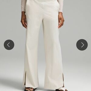 lululemon athletica Ivory Wide-Leg Split Hem Pants